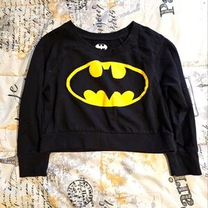 Batman Black and Yellow Cropped Sweatshirt